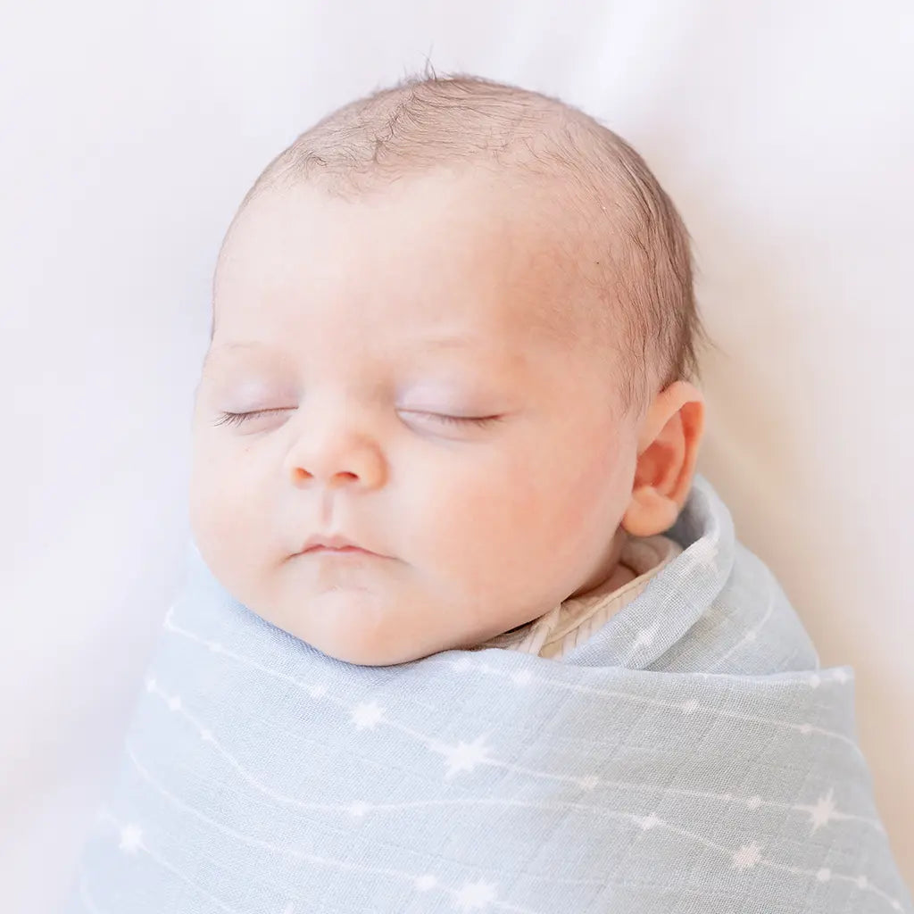 Blue sales muslin swaddle