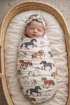 Hudson Swaddle Headwrap Set