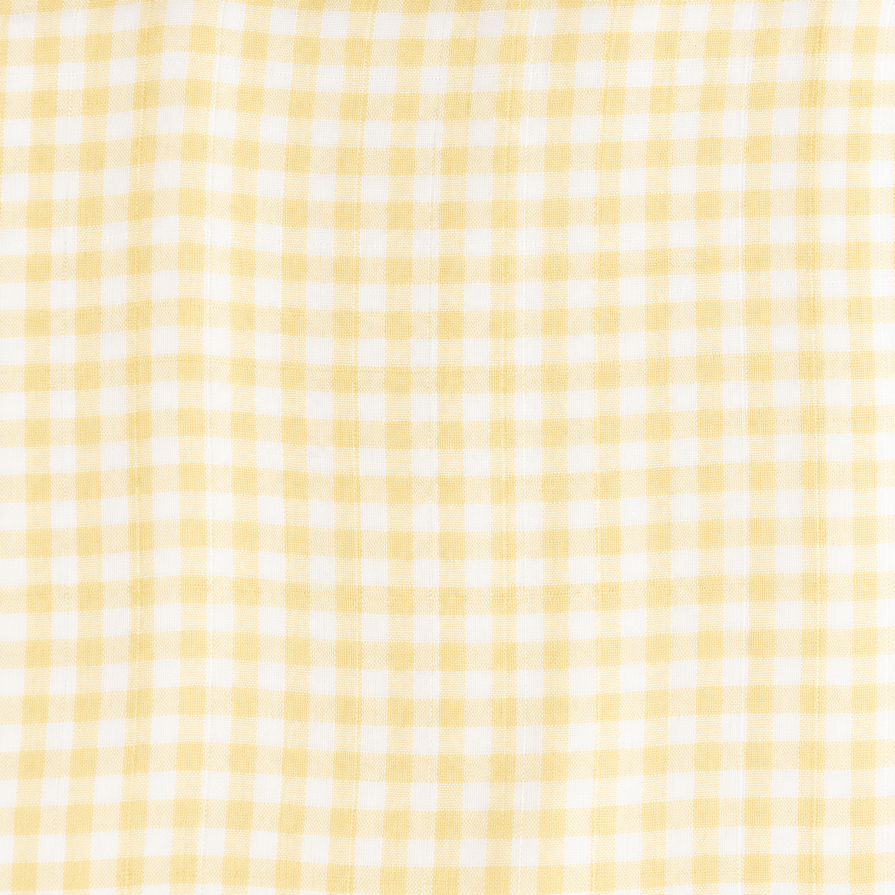 Buttercup yellow gingham organic cotton muslin baby swaddle blanket