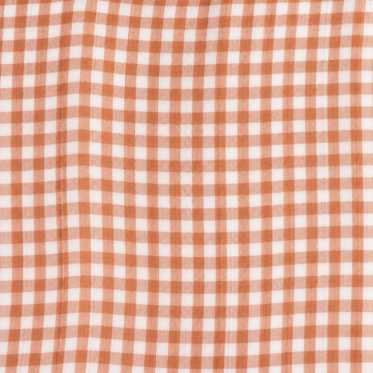 Clementine orange gingham organic cotton muslin baby swaddle blanket