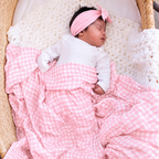 Pink Gingham Swaddle - main product photo