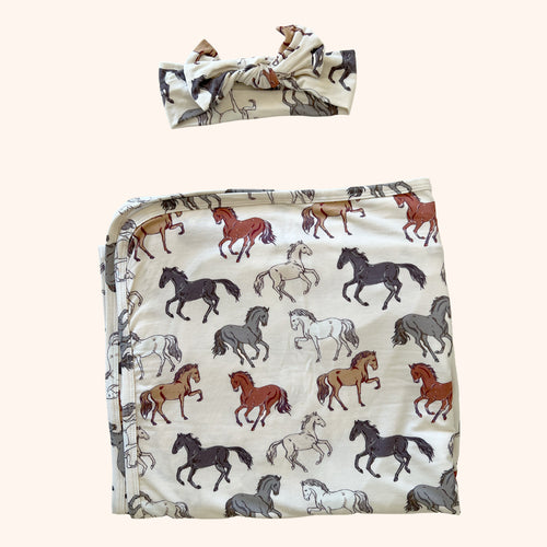 Hudson Swaddle Headwrap Set