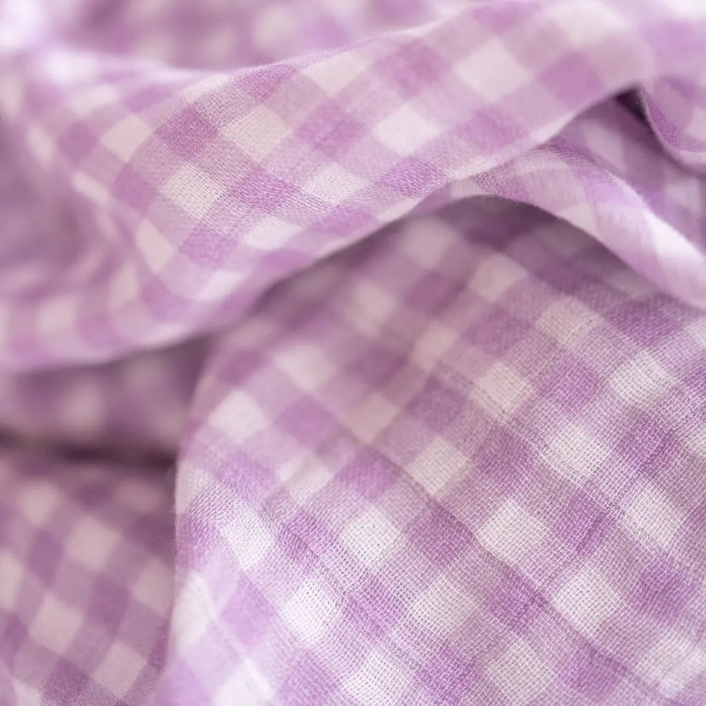 Lilac Gingham Swaddle