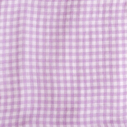 Lilac Gingham Swaddle