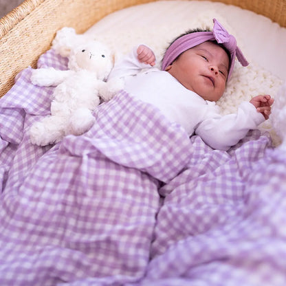 Lilac Gingham Swaddle