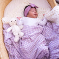 Lilac Gingham Swaddle - main product photo