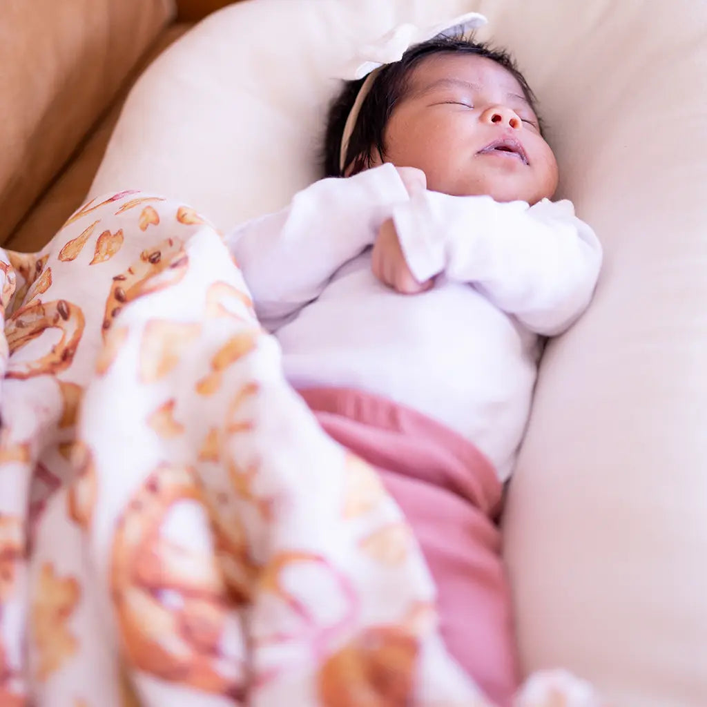 Pretzel Muslin Swaddle Receiving Blanket Peachier Goods